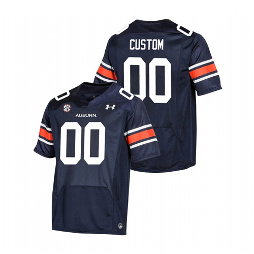 Men's Navy Auburn Tigers Custom Premier Football Jersey