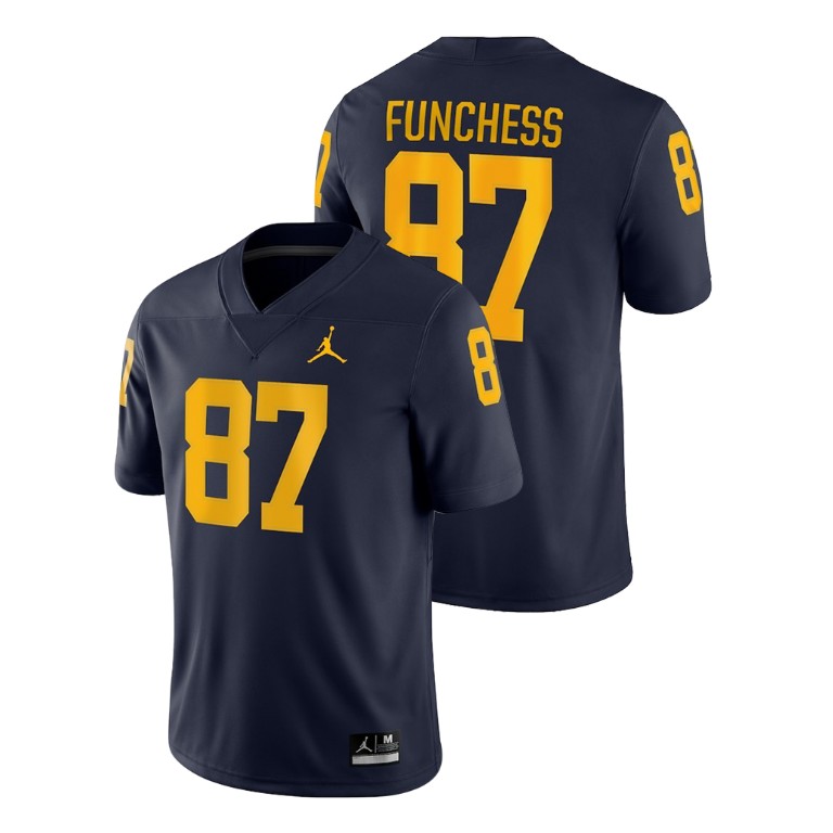 Men's Navy Jordan Brand Devin Funchess Game Michigan Wolverines College Football Jersey