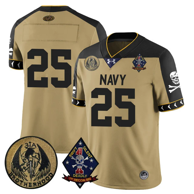 Men's Navy Midshipmen Lacrosse Jolly Rogers Vapor Limited Jersey #25.webp