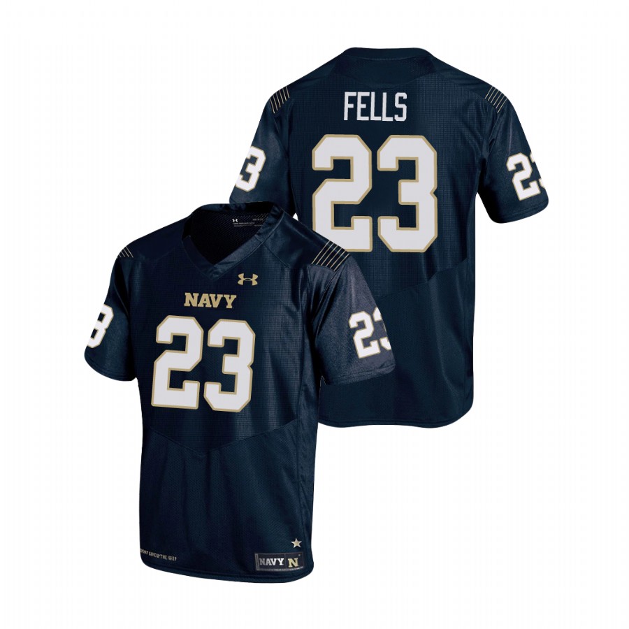 Men's Navy Navy Midshipmen Myles Fells Replica College Football Jersey