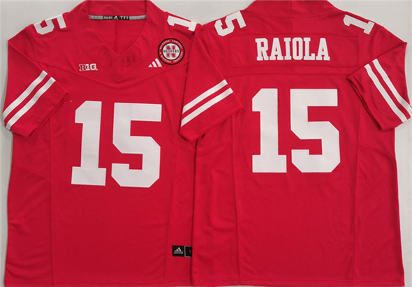 Men's Nebraska Cornhuskers #15 Dylan Raiola Red F.U.S.E. With Patch Vapor Limited Stitched Football Jersey