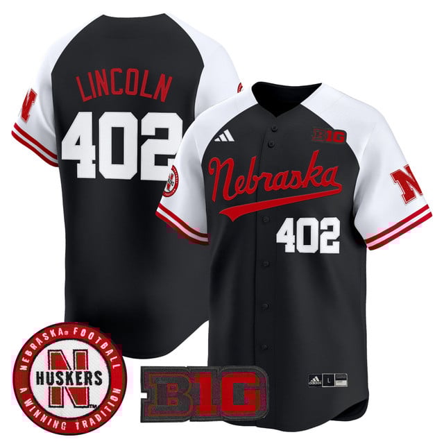 Men's Nebraska Cornhuskers 2025 Vapor Baseball Jersey black white #402 Lincoln