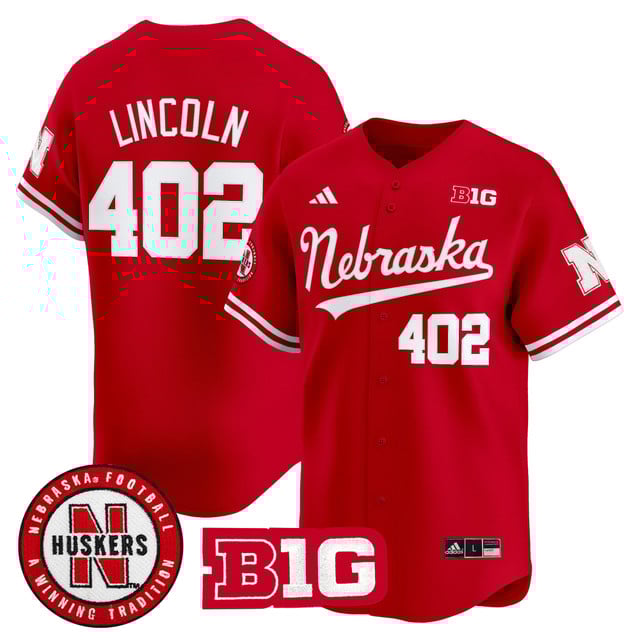 Men's Nebraska Cornhuskers 2025 Vapor Baseball Jersey red #402 Lincoln
