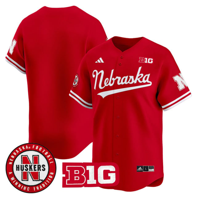 Men's Nebraska Cornhuskers 2025 Vapor Baseball Jersey red blank