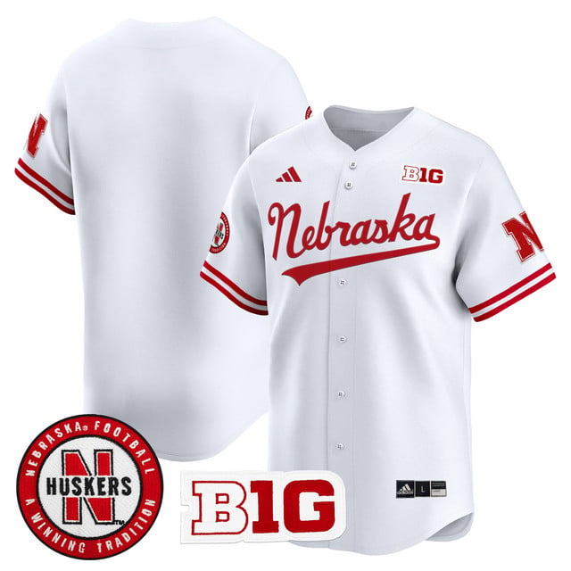 Men's Nebraska Cornhuskers 2025 Vapor Baseball Jersey white blank
