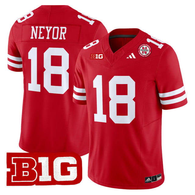 Men's Nebraska Cornhuskers 2025 Vapor Limited Jersey SCARLET#18 ISAIAH NEYOR