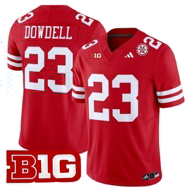Men's Nebraska Cornhuskers 2025 Vapor Limited Jersey SCARLET#23 DANTE DOWDELL