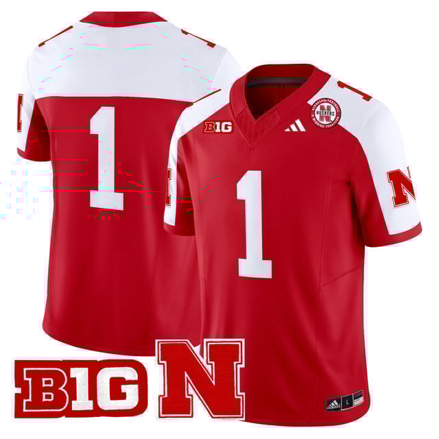 Men's Nebraska Cornhuskers 2025 Vapor Limited Jersey SCARLET ALTERNATE#1 BLANK