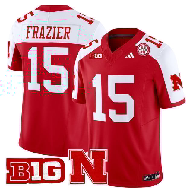 Men's Nebraska Cornhuskers 2025 Vapor Limited Jersey SCARLET ALTERNATE#15 TOMMIE FRAZIER