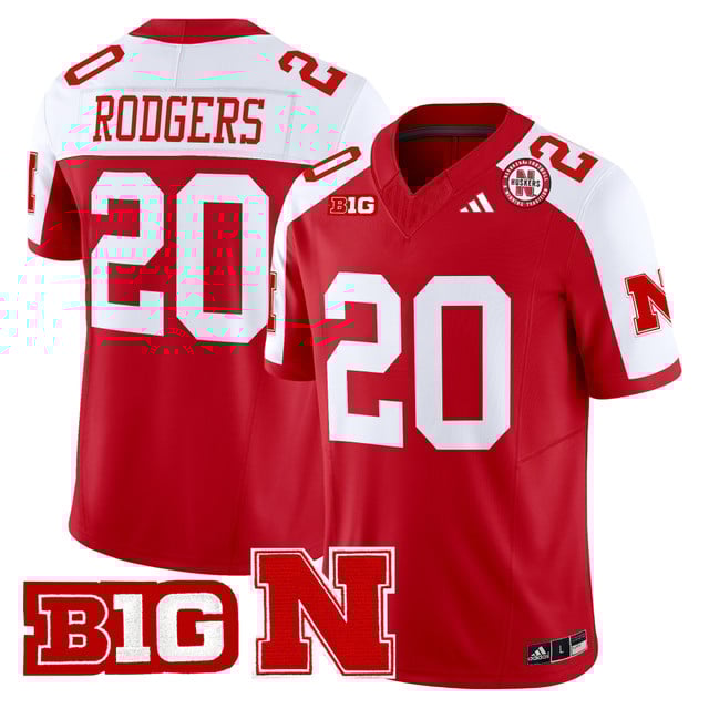 Men's Nebraska Cornhuskers 2025 Vapor Limited Jersey SCARLET ALTERNATE#20 JOHNNY RODGERS