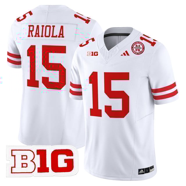 Men's Nebraska Cornhuskers 2025 Vapor Limited Jersey WHITE#15 DYLAN RAIOLA