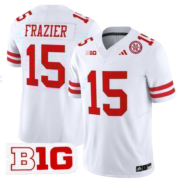Men's Nebraska Cornhuskers 2025 Vapor Limited Jersey WHITE#15 TOMMIE FRAZIER
