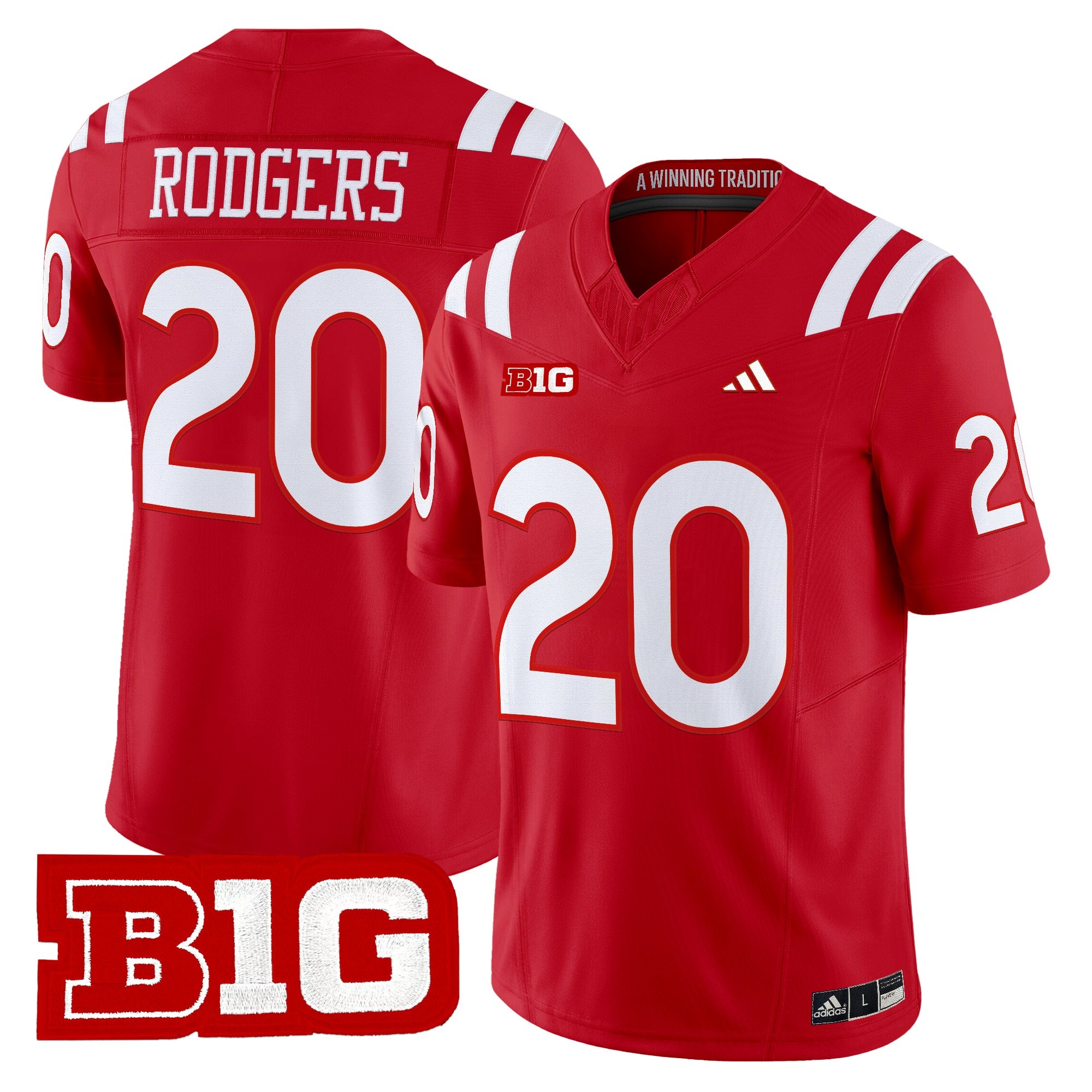 Men's Nebraska Cornhuskers 2026 Vapor Limited Jersey #20 JOHNNY RODGERS