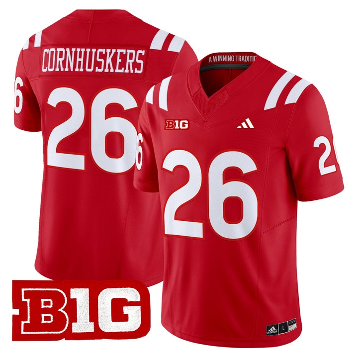 Men's Nebraska Cornhuskers 2026 Vapor Limited Jersey #26 CORNHUSKERS