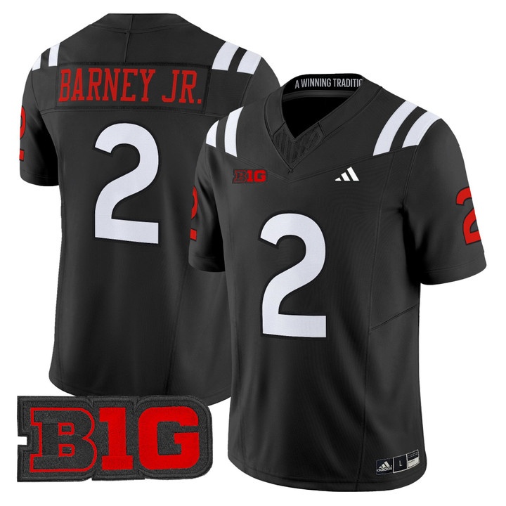 Men's Nebraska Cornhuskers 2026 Vapor Limited Jersey BLACK #2 JACORY BARNEY JR.