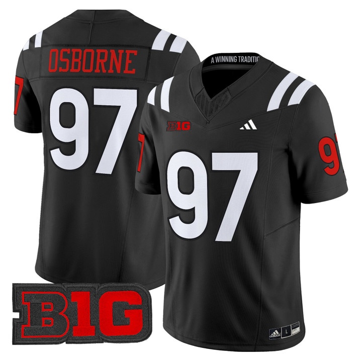 Men's Nebraska Cornhuskers 2026 Vapor Limited Jersey BLACK #97 TOM OSBORNE