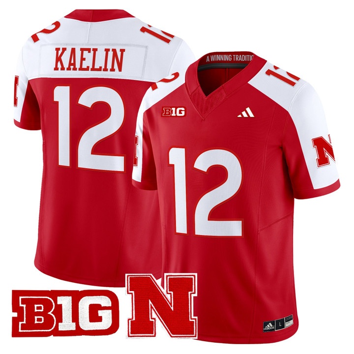 Men's Nebraska Cornhuskers 2026 Vapor Limited Jersey RED2 #12 DANIEL KAELIN