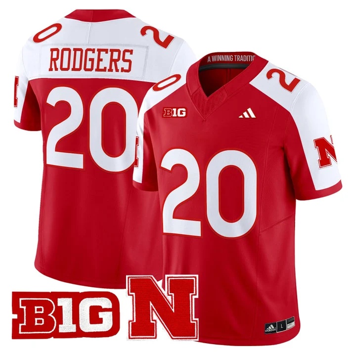 Men's Nebraska Cornhuskers 2026 Vapor Limited Jersey RED2 #20 JOHNNY RODGERS