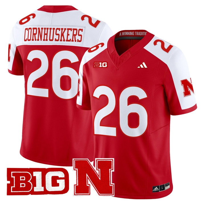 Men's Nebraska Cornhuskers 2026 Vapor Limited Jersey RED2 #26 CORNHUSKERS
