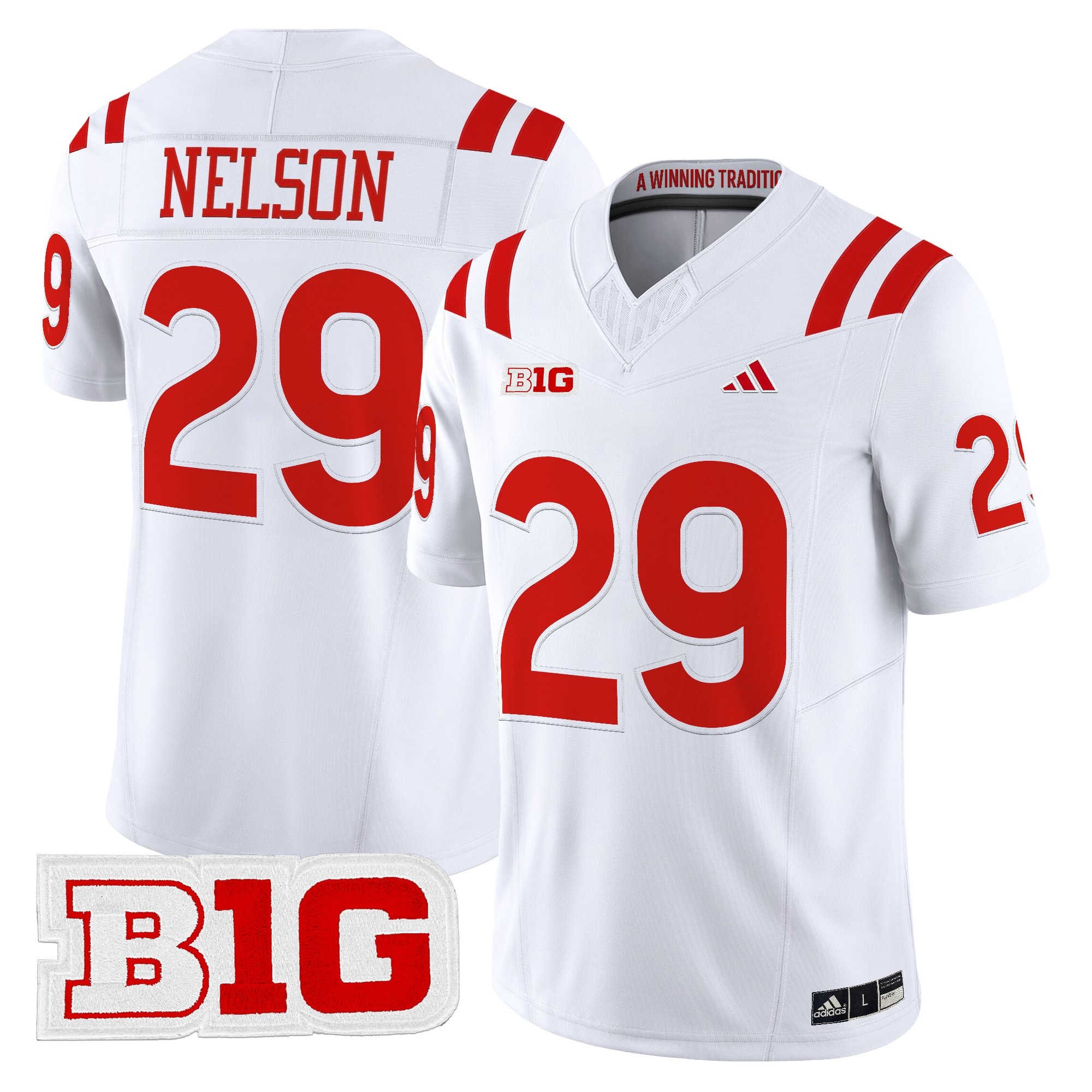 Men's Nebraska Cornhuskers 2026 Vapor Limited Jersey WHITE #29 CARTER NELSON