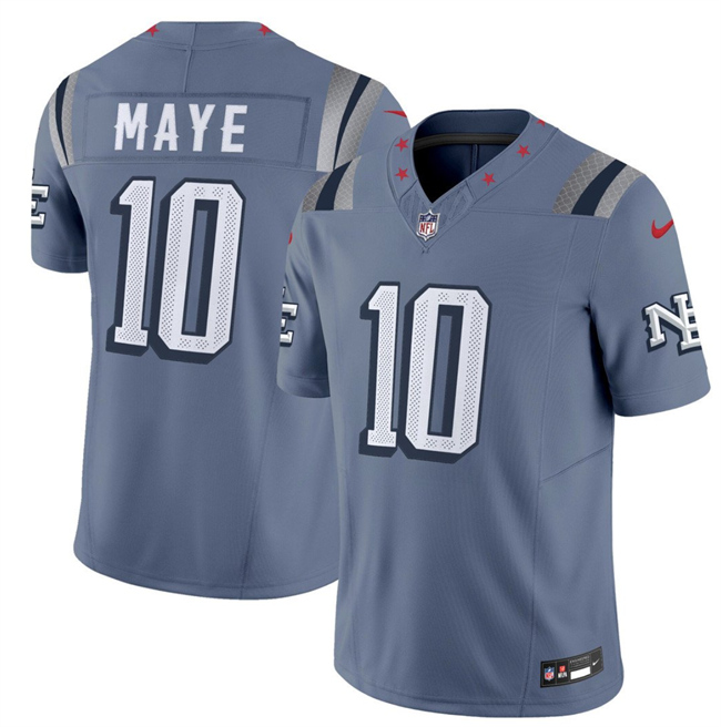 Men's New England Patriots #10 Drake Maye 2025 F.U.S.E. a??Rivalriesa?? Vapor Limited Football Stitched Jersey