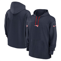 Men's New England Patriots Navy Performance Pullover Hoodie