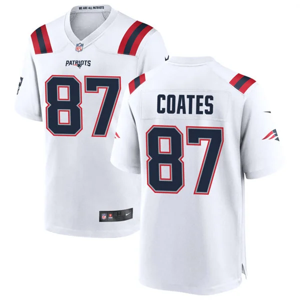 Men's New England Patriots Retired Player #87 Ben Coates Nike White Vapor F.U.S.E. Limited Jersey 