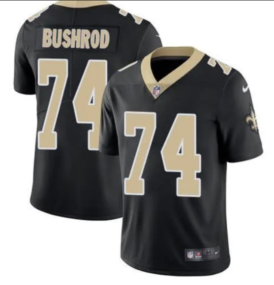 Men's New Orleans Saints #74 Jermon Bushrod Black Vapor Limited Stitched Jersey