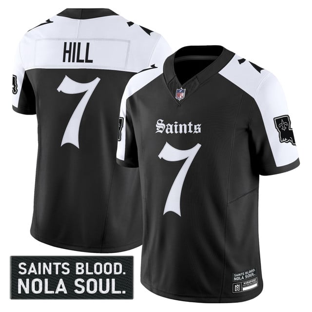 Men's New Orleans Saints 'Gothic Vieux Carré Edition' Vapor Jersey - All Stitched Alternate  Taysom Hill