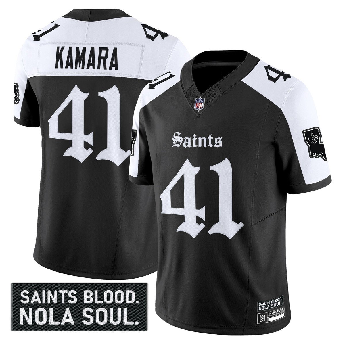 Men's New Orleans Saints 'Gothic Vieux Carré Edition' Vapor Jersey - All Stitched Alternate Alvin Kamara