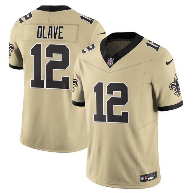 Men's New Orleans Saints Golds Alternate Vapor Limited Jersey GOLD #12 CHRIS OLAVE
