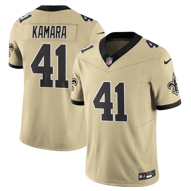 Men's New Orleans Saints Golds Alternate Vapor Limited Jersey GOLD #41 ALVIN KAMARA