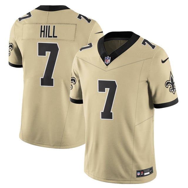 Men's New Orleans Saints Golds Alternate Vapor Limited Jersey GOLD #7 TAYSOM HILL