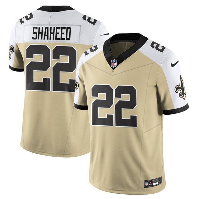 Men's New Orleans Saints Golds Alternate Vapor Limited Jersey GOLD ALTERNATE#22 RASHID SHAHEED