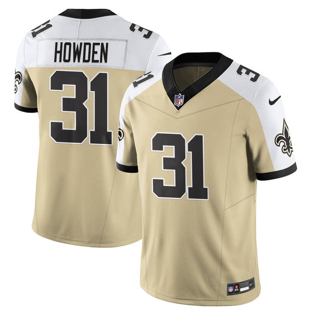 Men's New Orleans Saints Golds Alternate Vapor Limited Jersey GOLD ALTERNATE#31 JORDAN HOWDEN