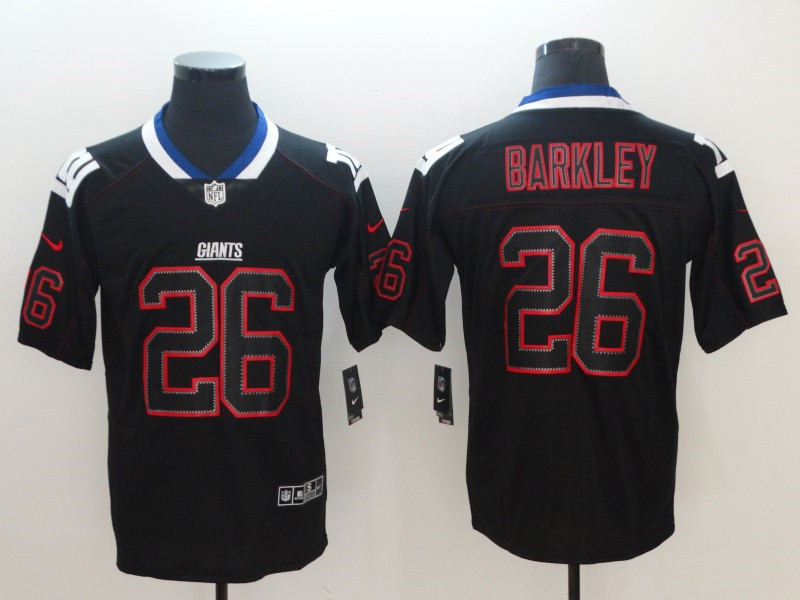 Men's New York Giants #26 Saquon Barkley Nike Lights Out Black Color Rush Limited Jersey