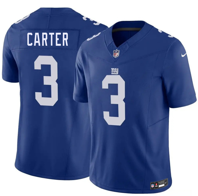 Men's New York Giants #3 Abdul Carter Blue 2026 F.U.S.E. Vapor Untouchable Limited Stitched Jersey