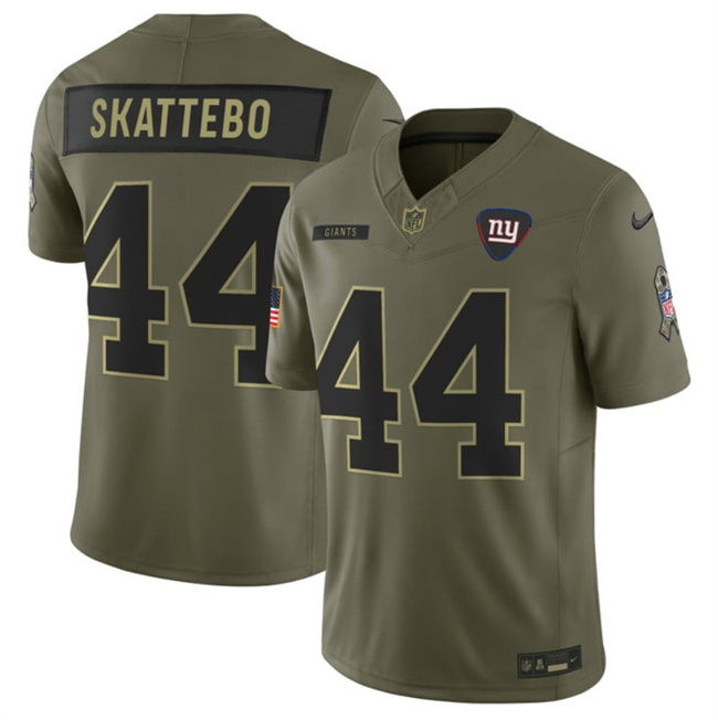 Men's New York Giants #44 Cam Skattebo Olive 2025 F.U.S.E. Salute to Service Limited Football Stitched Jersey