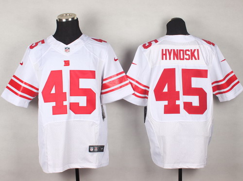 Men's New York Giants #45 Henry Hynoski White Nik Elite Jersey