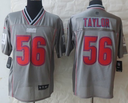 Men's New York Giants #56 Lawrence Taylor 2013 Gray Nik Vapor Jersey