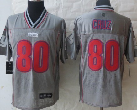 Men's New York Giants #80 Victor Cruz 2013 Gray Nik Vapor Jersey