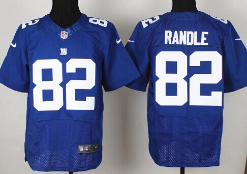 Men's New York Giants #82 Rueben Randle Blue Nik Elite Jersey