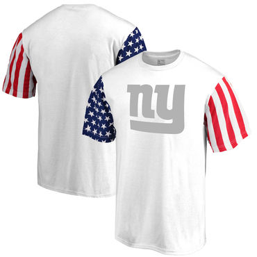 Men's New York Giants NFL Pro Line By Fanatics Branded White Stars & Stripes T-Shirt