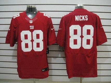 Men's New York Giants Retired Player #88 Hakeem Nicks Red Alternate NFL Nike Elite Jersey