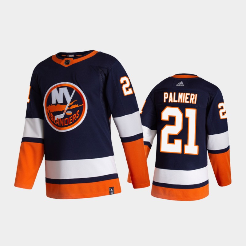 Men's New York Islanders #21 Kyle Palmieri Navy Adidas 2021 NHL REVERSE RETRO JERSEYS 