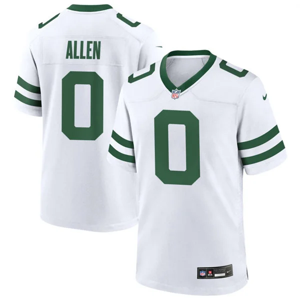 Men's New York Jets #0 Braelon Allen Nike White Vapor Legacy F.U.S.E. Limited Jersey 