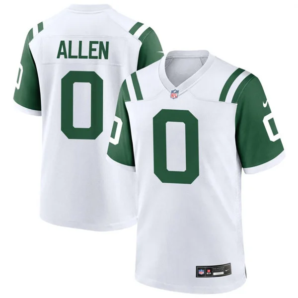 Men's New York Jets #0 Braelon Allen White Alternate Classic Limited Jersey 