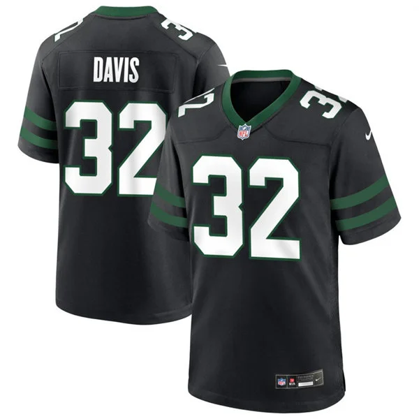 Men's New York Jets #32 Isaiah Davis Nike Black Alternate Legacy F.U.S.E. Limited Jersey 