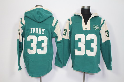 Men's New York Jets #33 Chris Ivory Green Team Color 2015 NFL Hoodie