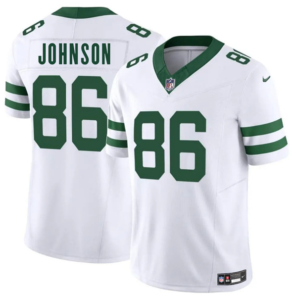 Men's New York Jets #86 Neal Johnson White 2025 F.U.S.E. Vapor Untouchable Limited Football Stitched Jersey